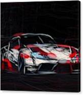 Toyota Gr Supra Racing Drawing Canvas Print