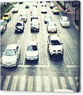 Traffic Jam In Bangkok Canvas Print