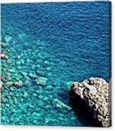 Transparent Italian Sea In Capri Canvas Print