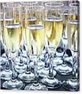 Tray Of Champagne Glasses Canvas Print