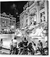 Trevi Fountain In Rome Canvas Print