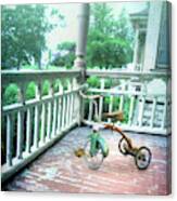 Trike On Front Porch Canvas Print