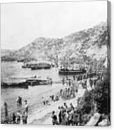 Troops Landing On Beach On Gallipoli Canvas Print