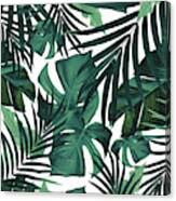 Tropical Jungle Leaves Pattern #1 #tropical #decor #art Canvas Print