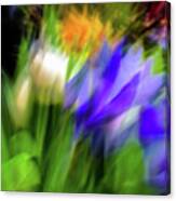 Tulips And Blue Canvas Print