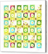 Turquiose Grid 18 Copy Canvas Print