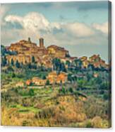 Tuscan Hill Town Canvas Print
