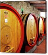 Tuscany, Barrels In The Wine Cellar Canvas Print