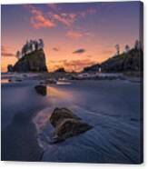 Twilight At Second Beach Canvas Print