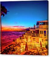 Twilight Laguna Riviera Beach Resort Canvas Print