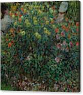 Two Women Among The Flowers, 1875 Canvas Print