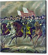 Ulysses S. Grant And His Generals On Horseback Canvas Print