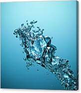 Underwater Bubbles - Oxygen Water Blue Canvas Print