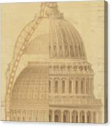 United States Capitol, Section Of Dome, 1855 Canvas Print
