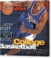 University Of Kansas Jacque Vaughn, 1995-96 College Sports Illustrated Cover Canvas Print