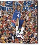 University Of Kansas Sherron Collins, 2010 March Madness Sports Illustrated Cover Canvas Print