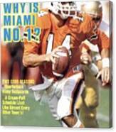 University Of Miami Qb Vinny Testaverde Sports Illustrated Cover Canvas Print