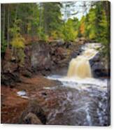 Upper Amnicon Falls  At Autumn Canvas Print