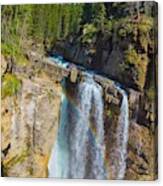 Upper Falls At Johnston Canyon Canvas Print