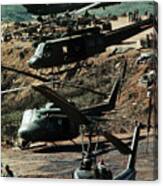 Us Army Helicopters In Vietnam Canvas Print