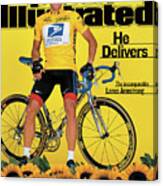 Us Postal Service Lance Armstrong, 2001 Tour De France Sports Illustrated Cover Canvas Print