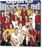 Us Womens National Soccer Team, 1999 Sportswomen Of The Year Sports Illustrated Cover Canvas Print