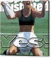Usa Brandi Chastain, 1999 Womens World Cup Final Sports Illustrated Cover Canvas Print