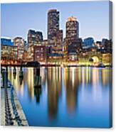 Usa, Massachusetts, Boston, Financial Canvas Print