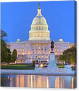 Usa, Washington Dc, Capitol Building Canvas Print