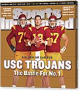 Usc Qb John David Booty, Sam Baker, And Ryan Kalil Sports Illustrated Cover Canvas Print