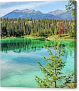 Valley Of The Five Lakes Third Lake Jasper National Park Alberta Canada Canvas Print