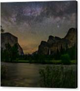 Valley View At Night Canvas Print