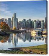 Vancouver Skyline In Autumn Canvas Print