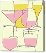Variety Of Cocktails Canvas Print