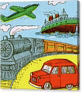 Variety Of Transportation Canvas Print