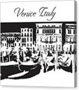 Venice Italy Silhouette Canvas Print