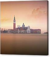 Venice Pink Sunrise Canvas Print