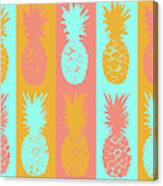 Vibrant Pineapples Fiesta Canvas Print