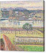 View From My Window, Flooding, Evening, Eragny;  Vue De Ma Fenetre, Inondation, Effet De Soir, Eragny, 1893 Canvas Print