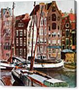 View Of Amsterdam, 1907 1911-1912 Canvas Print