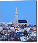 View Of Hallgrimskirkja Church Canvas Print