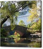 View Of Plaza Hotel Central Park Canvas Print