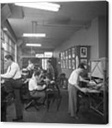 View Of Up Staff At Work Canvas Print