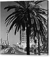 View Of Wilshire Boulevard, Los Angeles Canvas Print