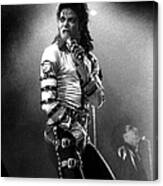 Views Of Michael Jackson As He Sing Canvas Print
