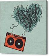 Vintage Audio Cassette Illustration Canvas Print