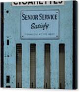 Senior Service Vintage Cigarette Vending Machine Canvas Print