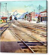 Vintage Color Columbia Rail Yards Canvas Print
