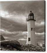 Vintage Image Of Scituate Lighthouse Canvas Print