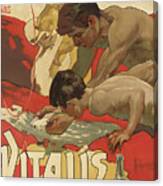 Vintage Poster For The Mineral Water Vitalis, 1895 Canvas Print